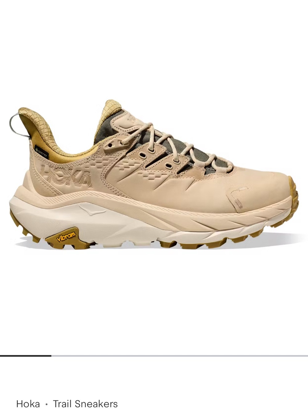 Hoka Beige and Gold Trekking Sneaker - Picture 2 of 16